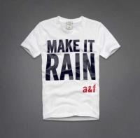 heren abercrombie fitch korte t-shirt crewneck wit make it rain Shop Utrecht 02aej657